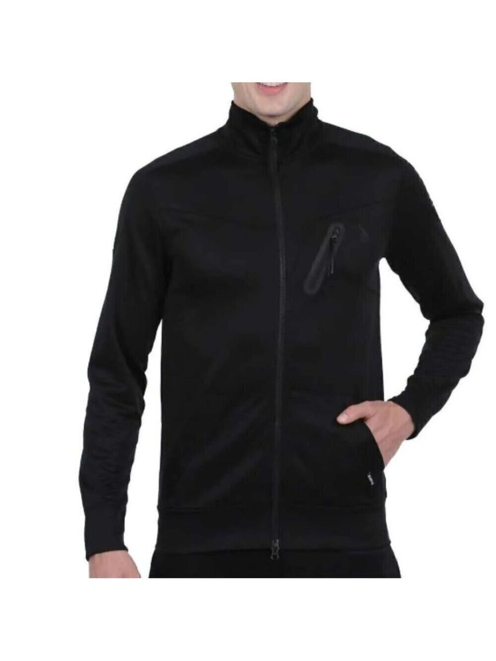 SPYDER Active Full-Zip Jacket Size L Black Moisture Wicking Zip Pocket ProWB EUC